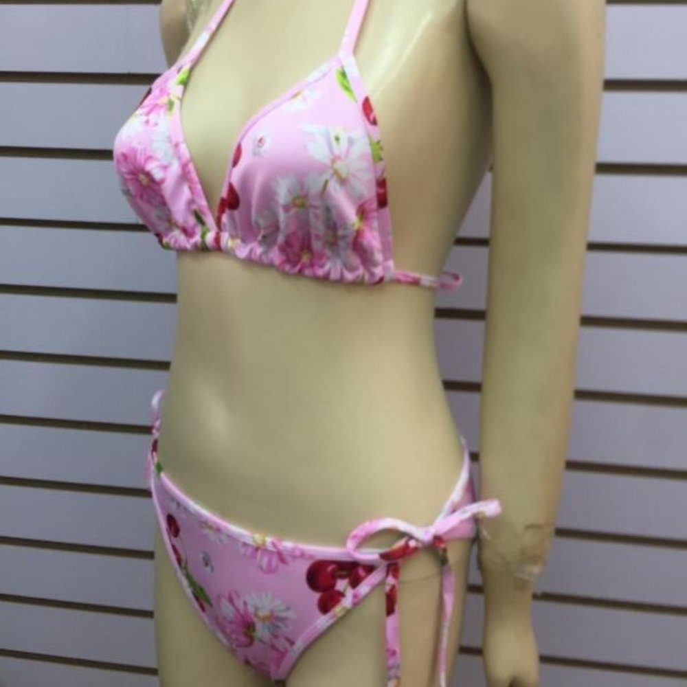 Pink Cherry Blossoms Fashion Bikini Set
